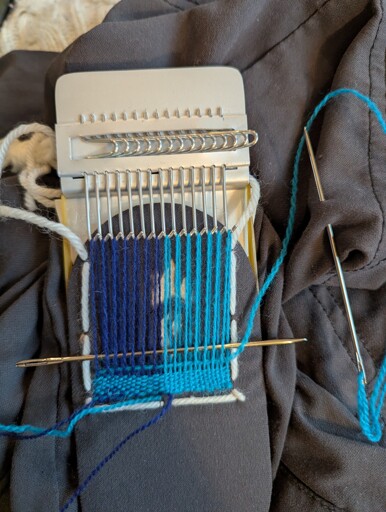 Another darn using a speedweve loom